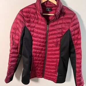 32 Degrees Women's Burgundy and Black Puffer‎ Jacket